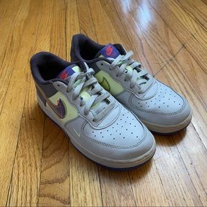Nike Air Force 1 Lv8 Low CU1030-001 Youth shoe Sneakers Purple Lime Sz 1.5 Youth